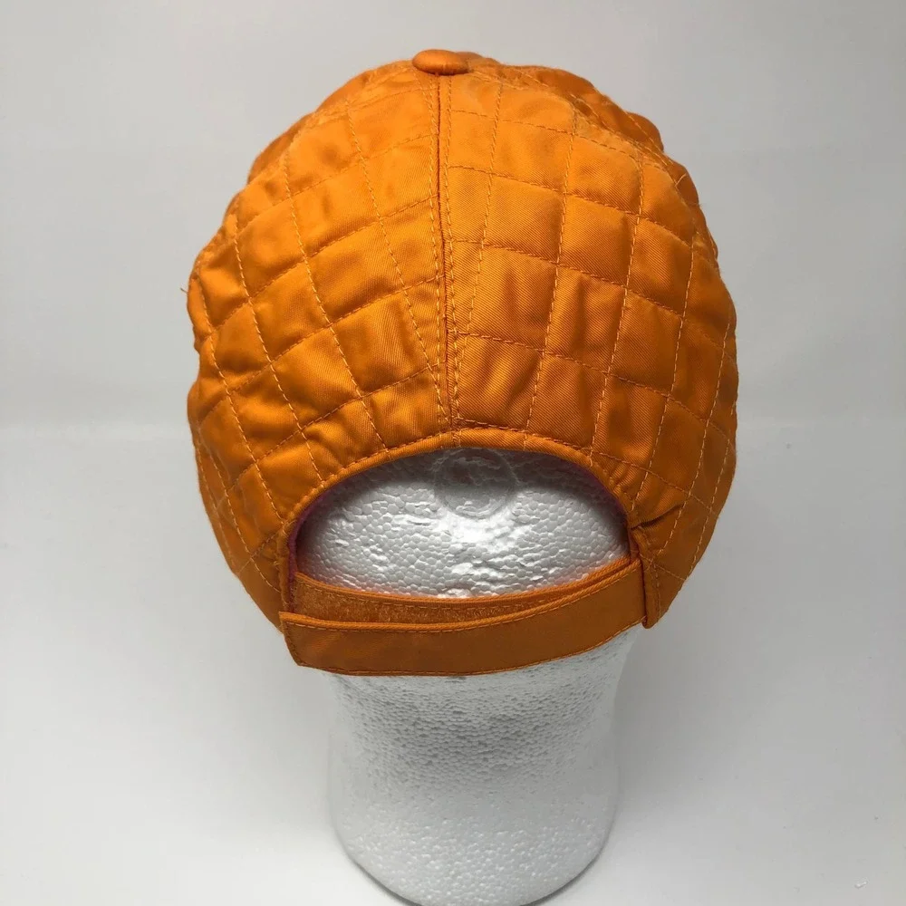 Betmar New York Quilted Orange Baseball Cap Adjustable Hook and‎ Loop Closure